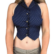 1950s Polka Dot Backless Top (XS/S)