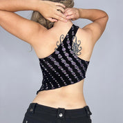 Sparkly Polka Dot Asymmetrical Top (XS/S)