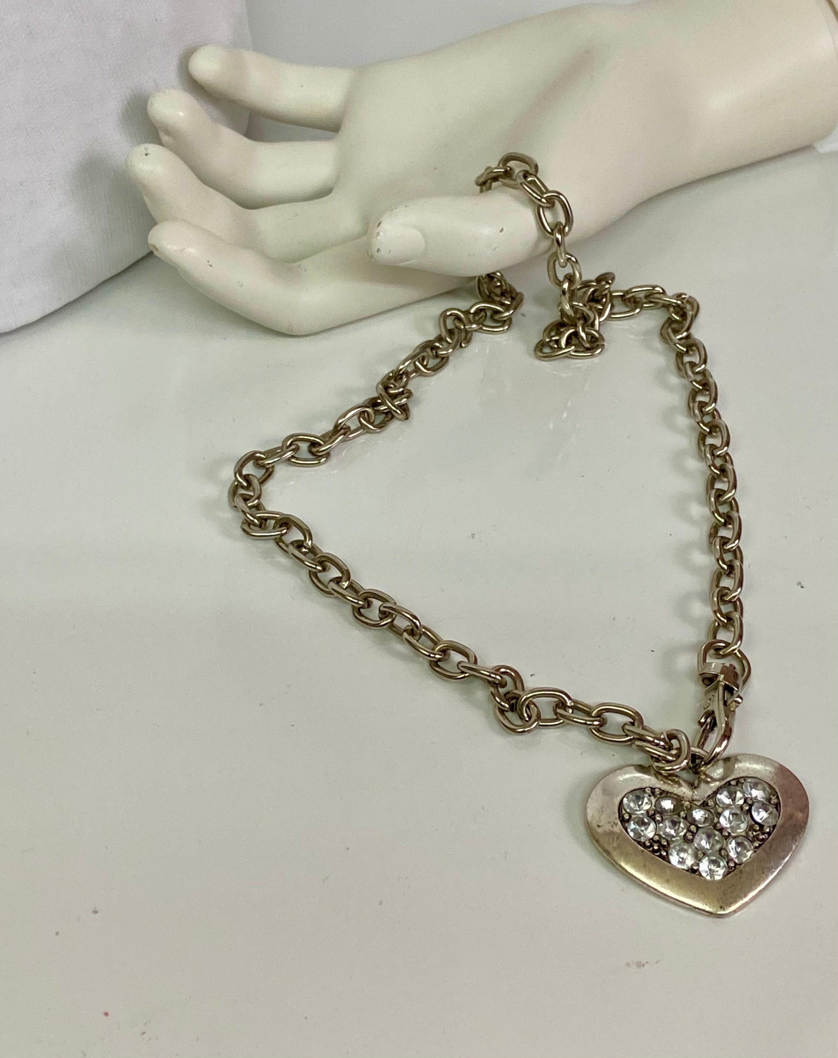 Diamond heart choker