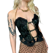 Vintage Showgirl Bustier Top (XS)
