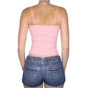 Y2K BEBE Pink Silk Tube Top (XS)