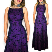 90s Whimsigoth Floral Gown (S)