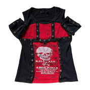 GLP jfashion devil punks goth buckle short sleeve top (M)