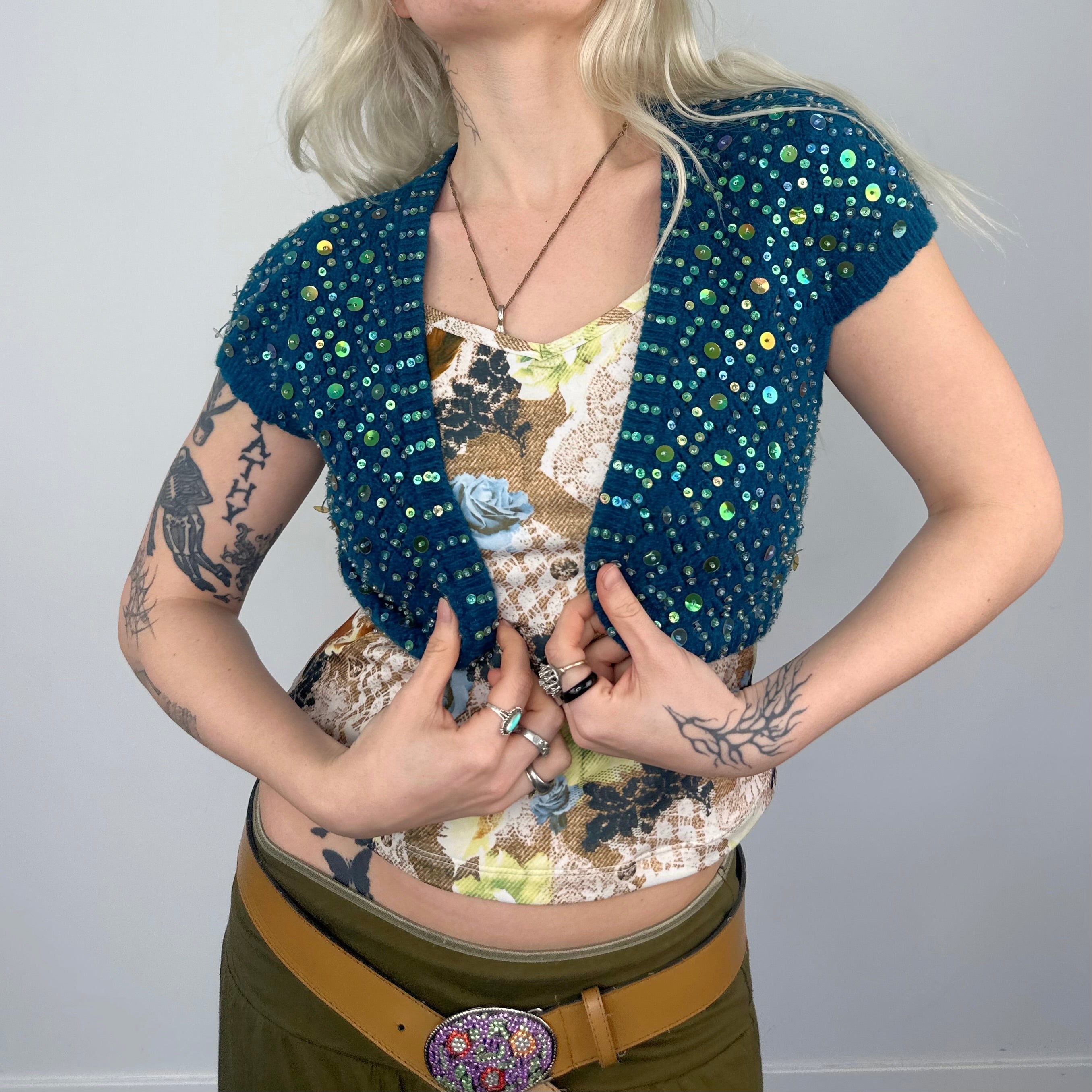 Early 2000s Sequin Shrug