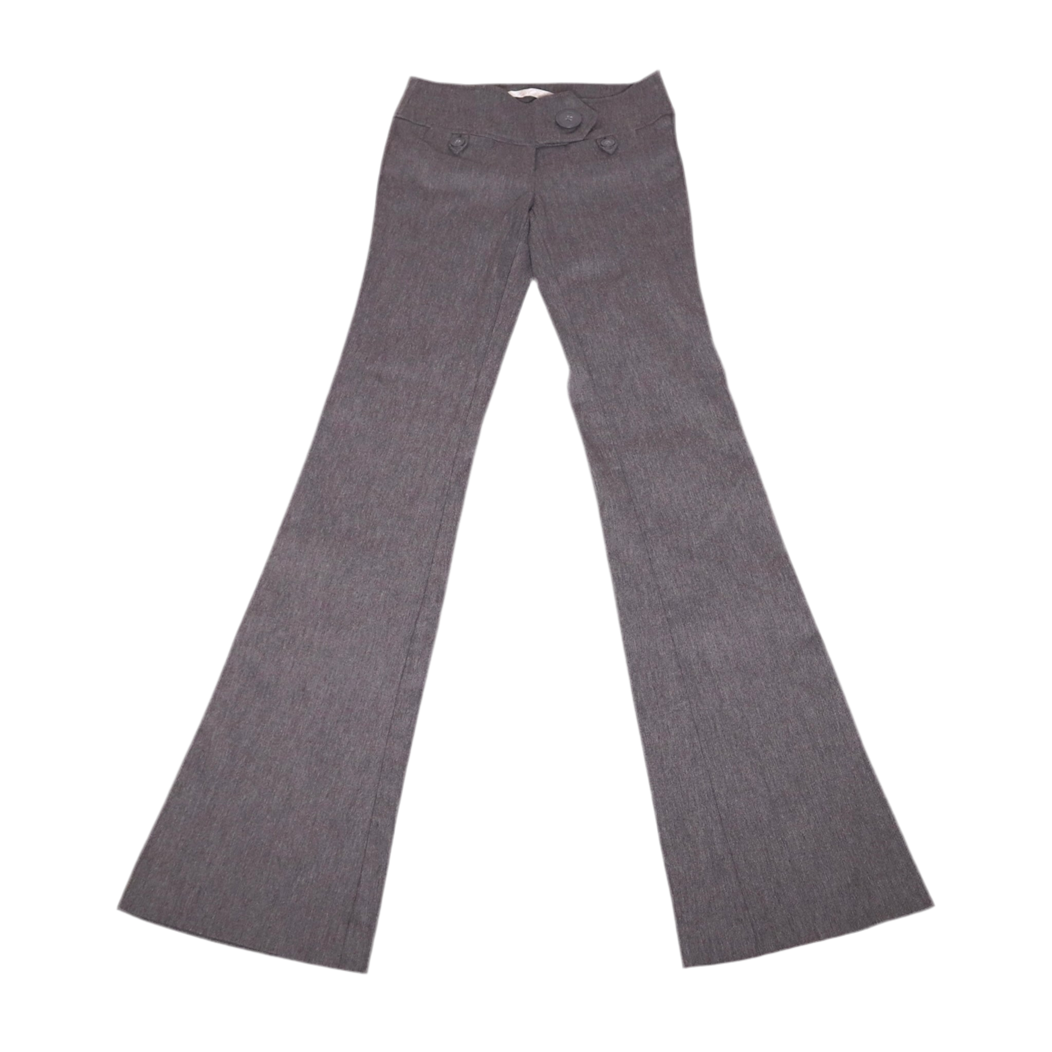 Y2K Gray Low Rise Flare Pants (XS)