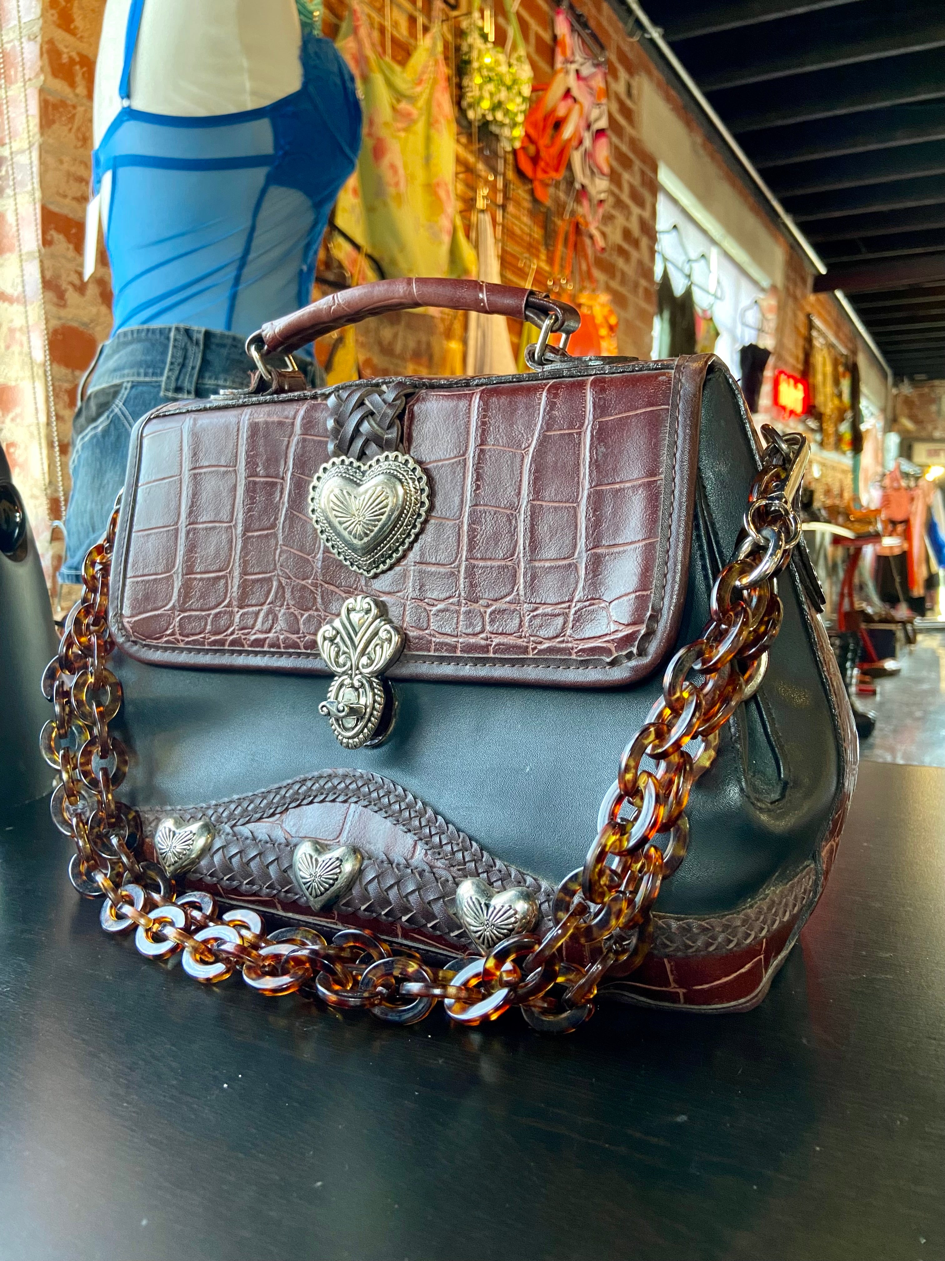 Alligator leather bag