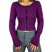 DKNY Soft Knit Orchid Cardigan (S)