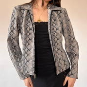 Y2K Snakeskin Printed Jacket (M)