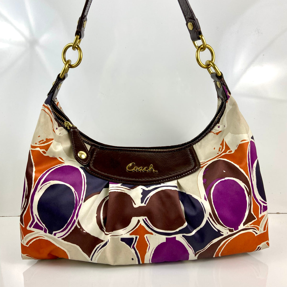 COACH 18839 Kyra Daisy Scarf Nylon Signature Crossbody Handbag Shoulder  Purse | eBay