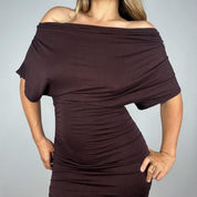 Y2K Off The Shoulder Mini Dress (S)