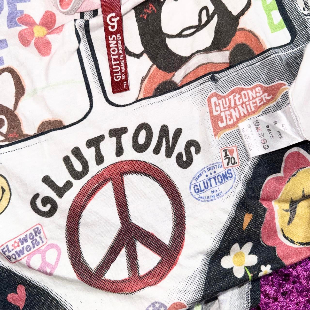 J-Fashion “Gluttons” Road Trip Graphic Slouchy Tee (L)