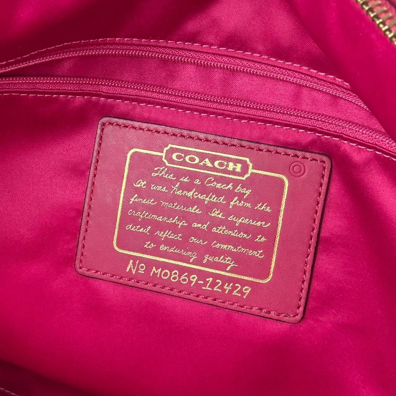 Coach Hot Pink Signature Logo Tote
