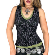 Y2K Layered Lace Top (M/L)