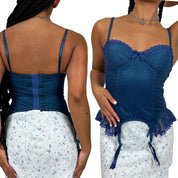 VS Blue Polka Dot Bustier (S)