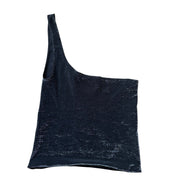 Vintage Italian One-Shoulder Metallic Top (M)