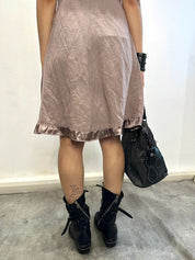 Vintage Morgan de Toi Coquette Lace up Mini Dress (S)