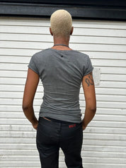 Vintage 2010s Diesel Grey Slogan Grunge Tee (M)