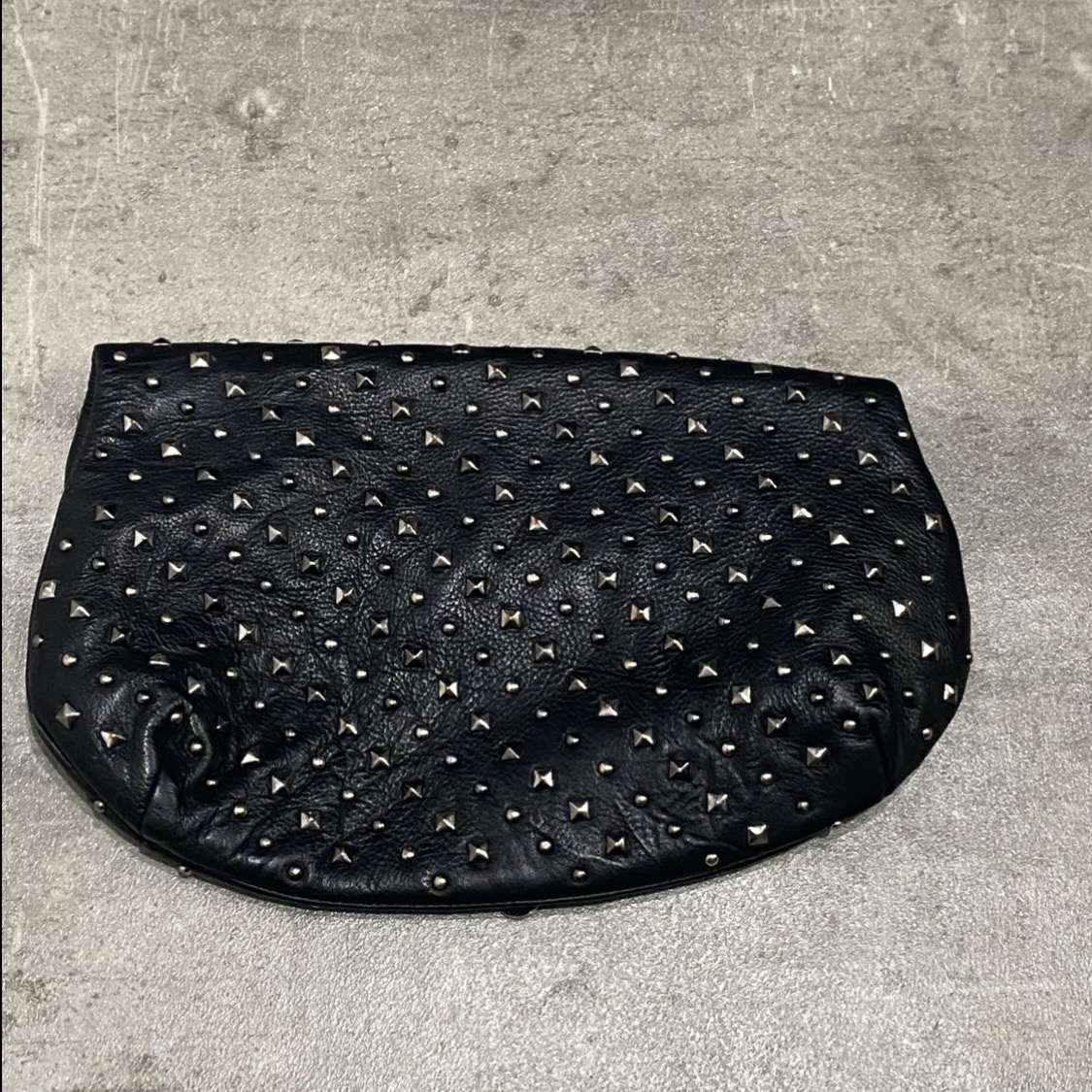 Vintage Diesel Leather Studded Clutch Bag