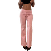 Vintage Italian Baby Pink Low Rise Flare Pants (S)
