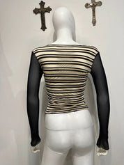 Vintage Stripe Mesh Longsleeve (XS/S)