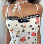 Intimissimi Polka Dot Mesh Bustier (S)