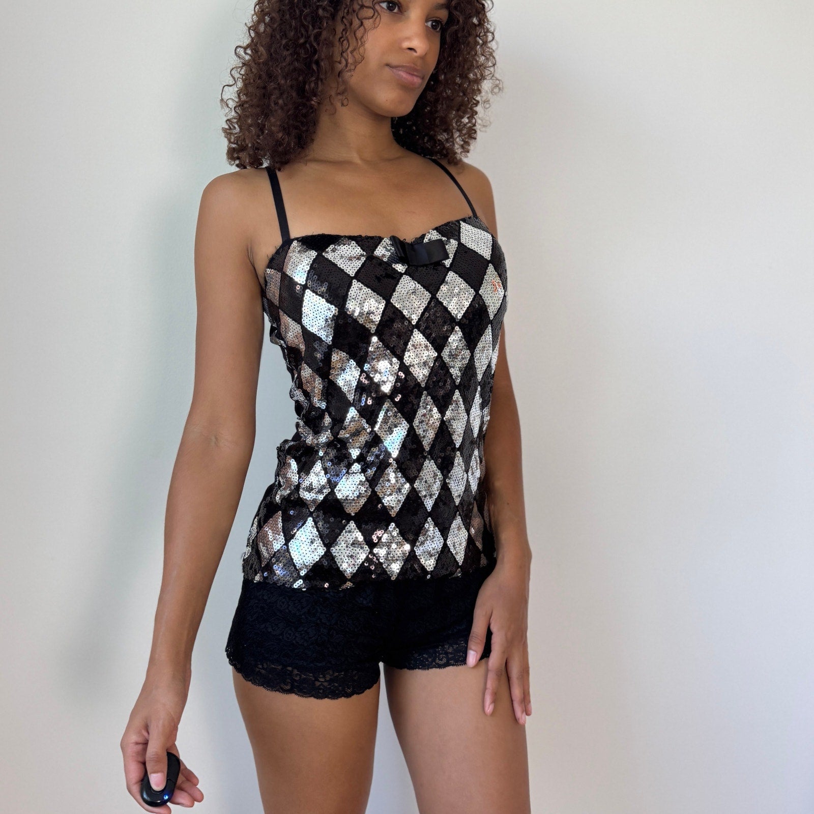 Vintage Sequin Harlequin Cami (S)