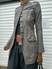 Vintage Cotton Napoleon Military Button-up Jacket (S)