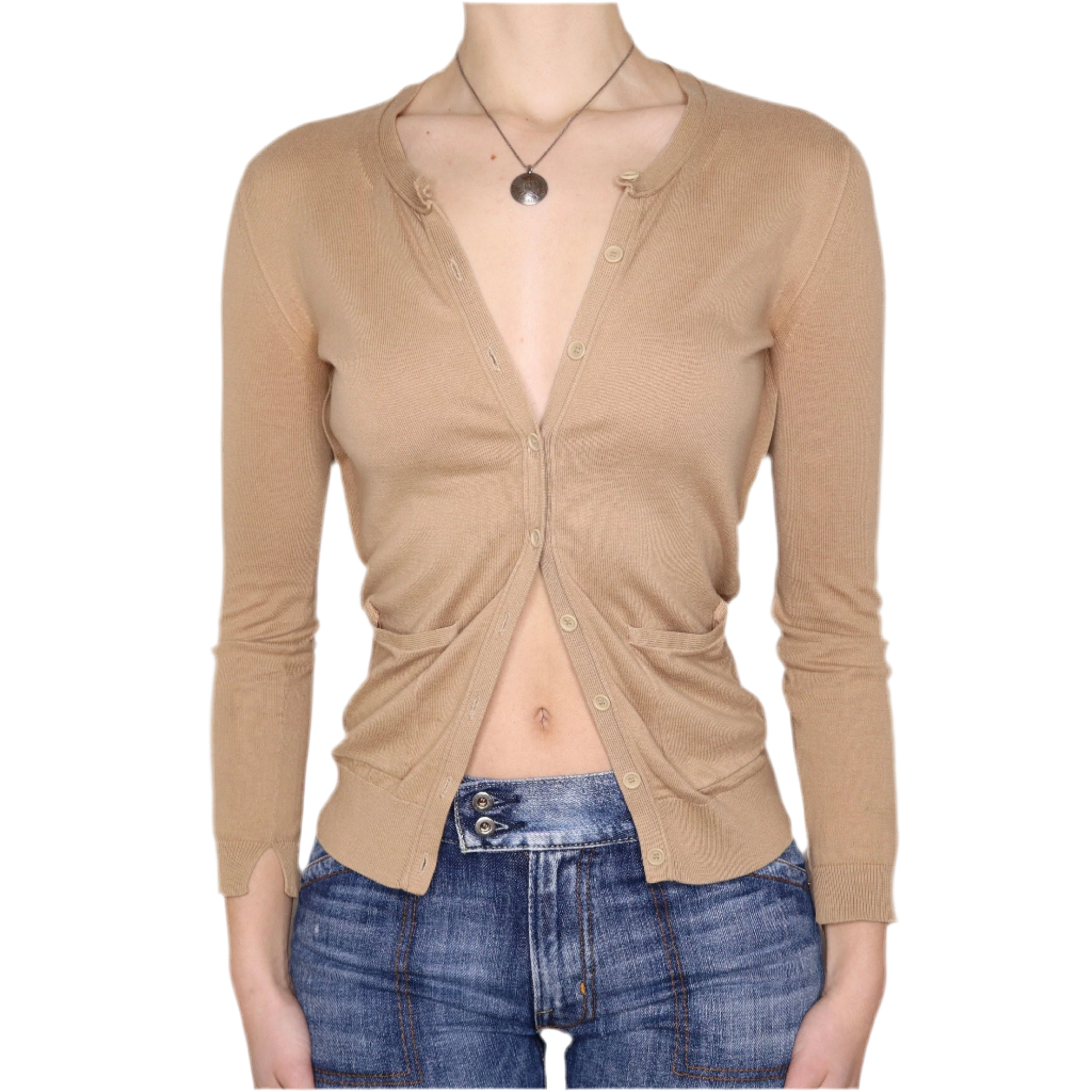 BURBERRY Tan Cardigan (XS)