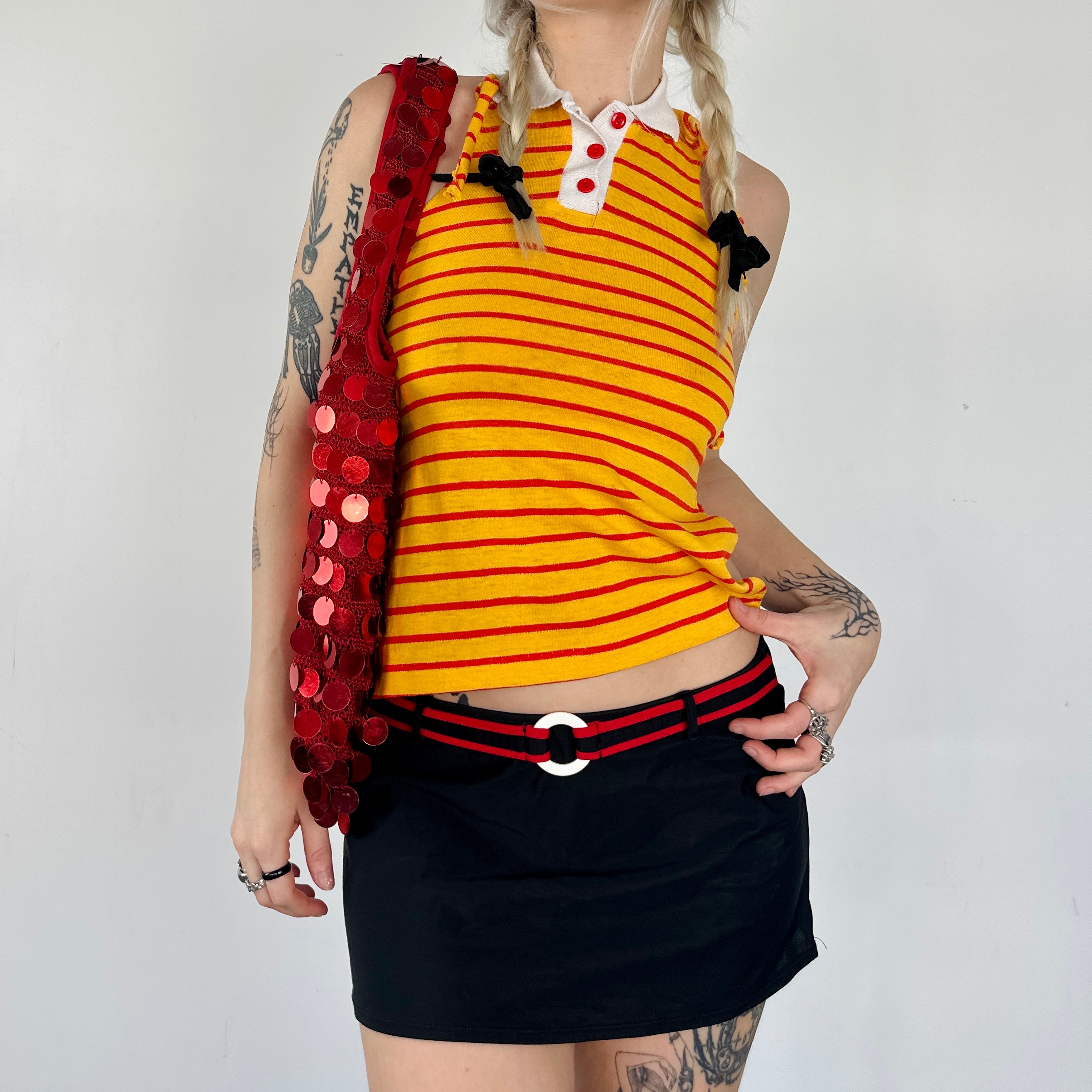 Low Rise Belted Mini Skort (S)