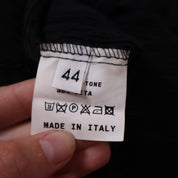 Y2K Italian Black Textured Off the Shoulder Top (XS)