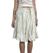 Vintage White Coquette Midi Skirt (XS/S)