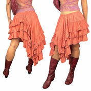 Free People Asymmetrical Ruffle Skirt (S)