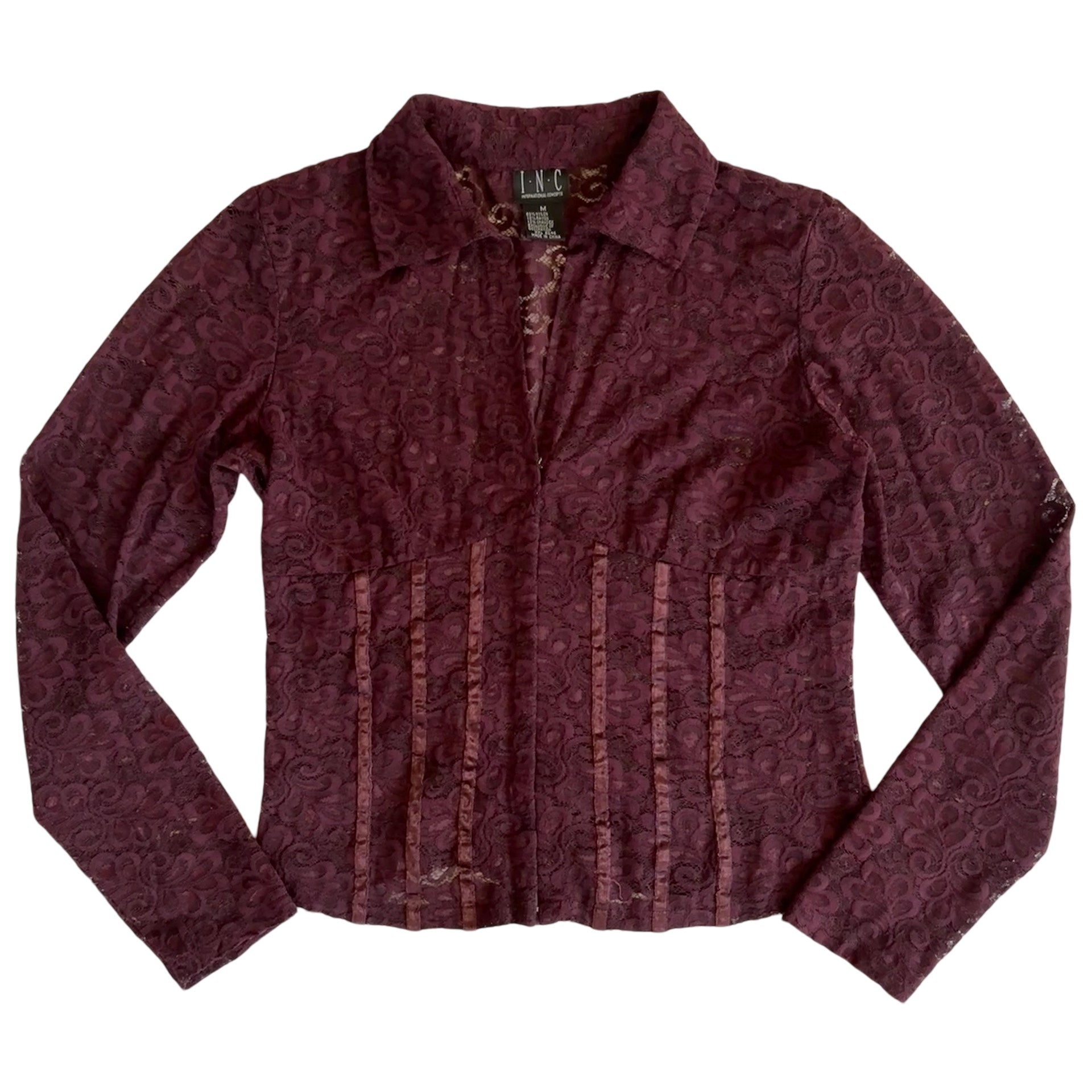 90s Plum Lace Top (M)