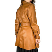 1970s Faux Leather Trench Coat (L)