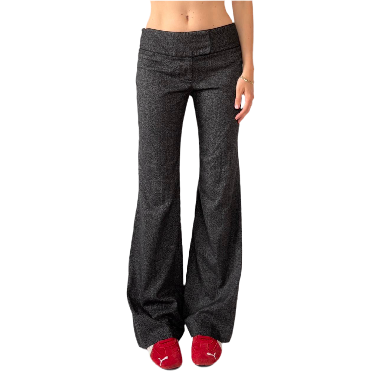 Y2K Gray Low Rise Flares (S)