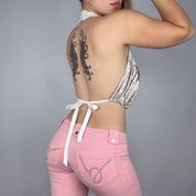 1/1 Pearl & Velvet Cowl Top (One Size)