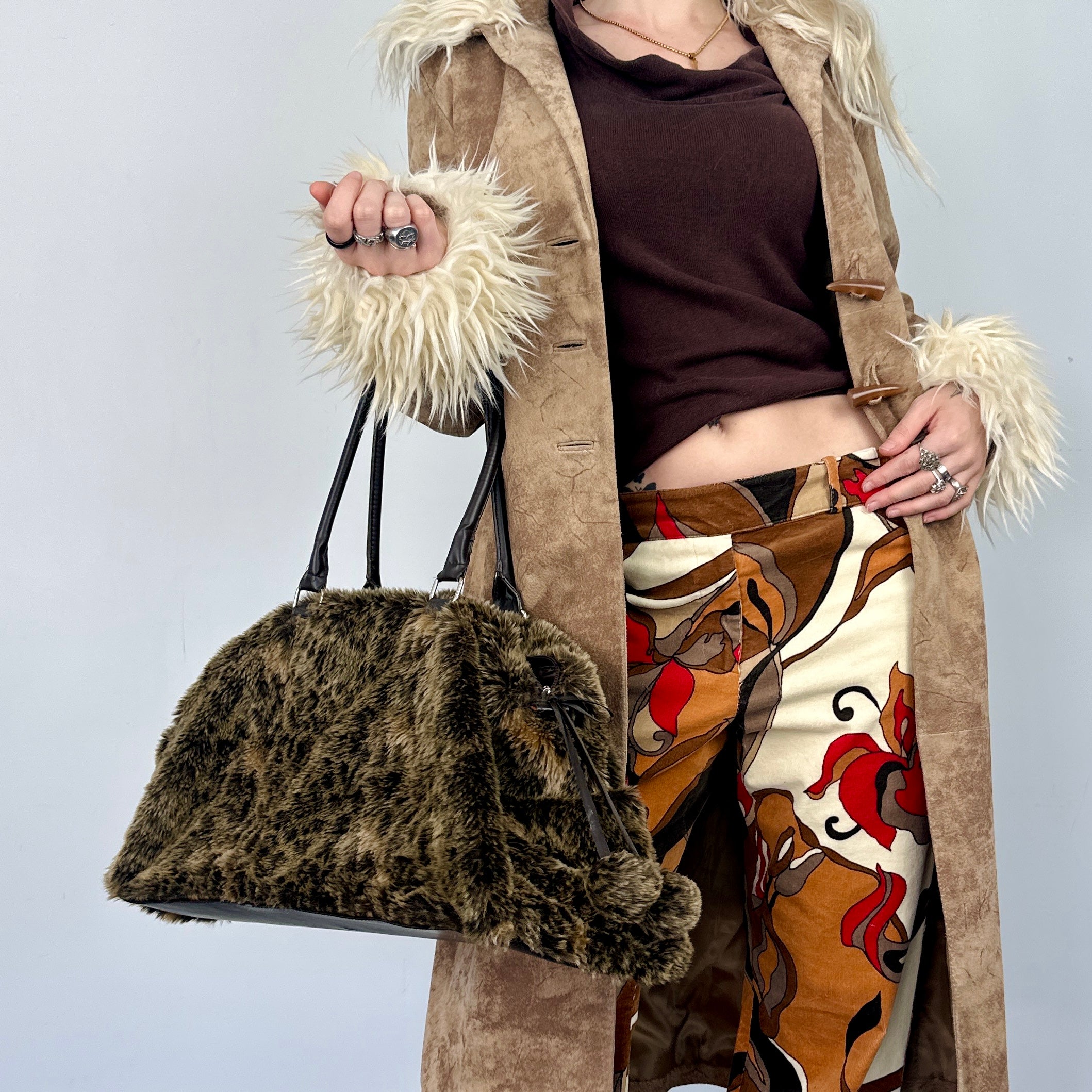 Faux Fur Oversized Purse