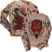 2009 Miami ink tattoo AOP mesh top (S/M)
