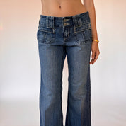 Y2K Low Rise Flare Jeans (M/L)