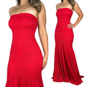 Caché Rosy Lace Mermaid Gown (M)