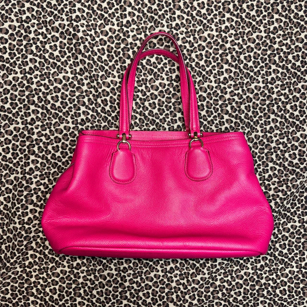Vintage Coach Hot Pink Leather Bag