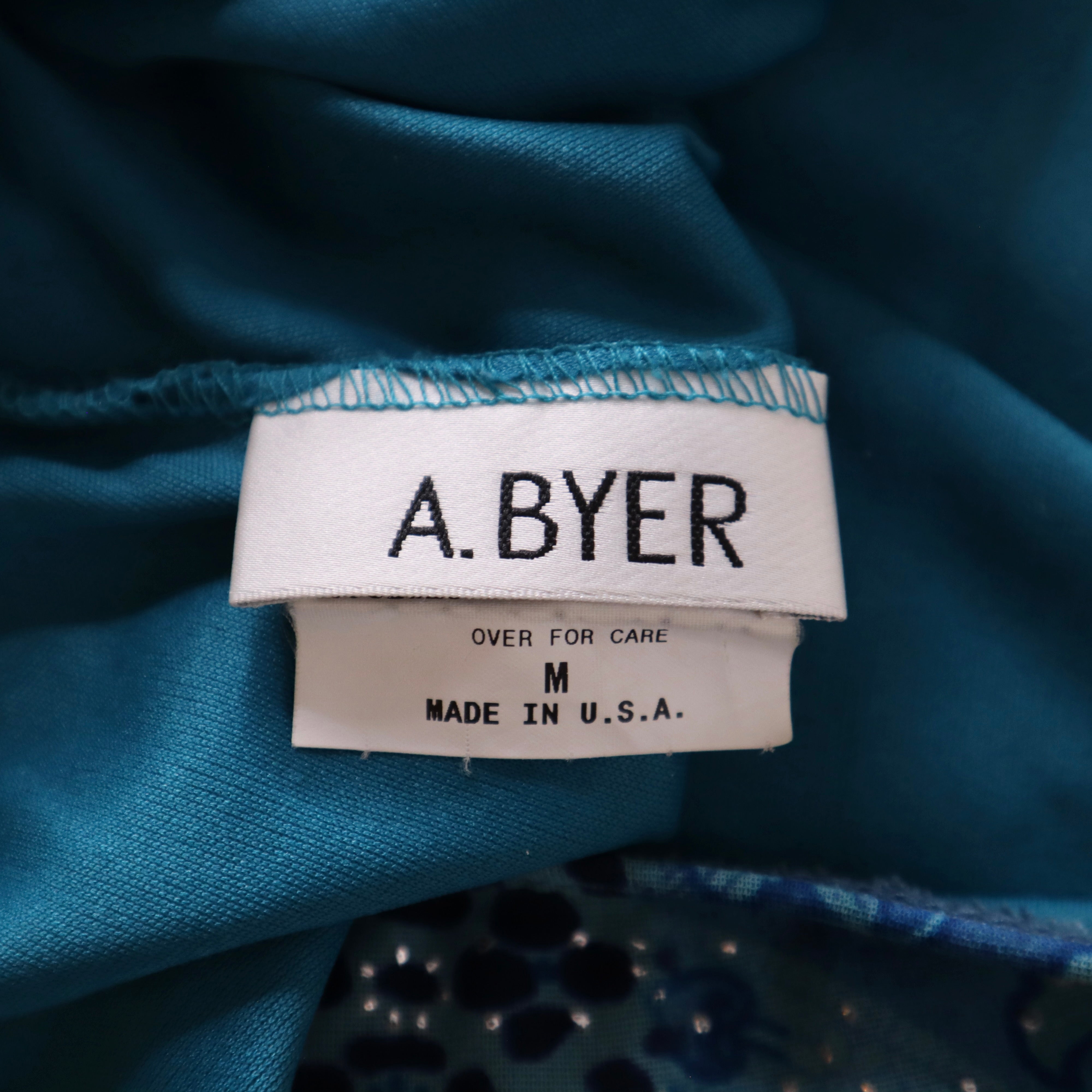 Y2K Blue Printed Mesh Midi Skirt (M)