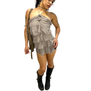 Vintage Italian Ruffle Fairy Mini Dress (S/M)