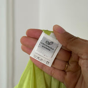 Italian vintage lime green padded jacket with oversized shawl collar