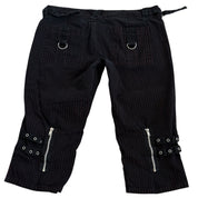 VTG Tripp NYC black and red pinstripe bondage capris (M/L)