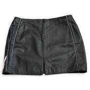 Y2K leather playboy mini skirt (M)