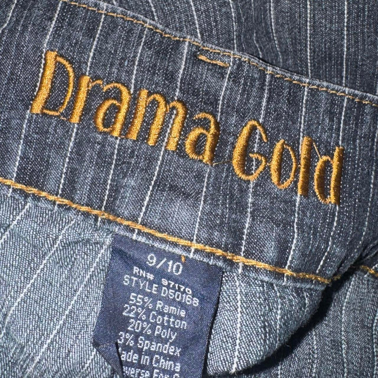 2000s Denim Pinstripe Capris (S/M)