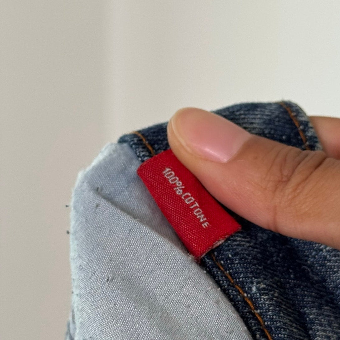 Vintage Euro Low Rise Wide Leg Cargo Jeans (S)