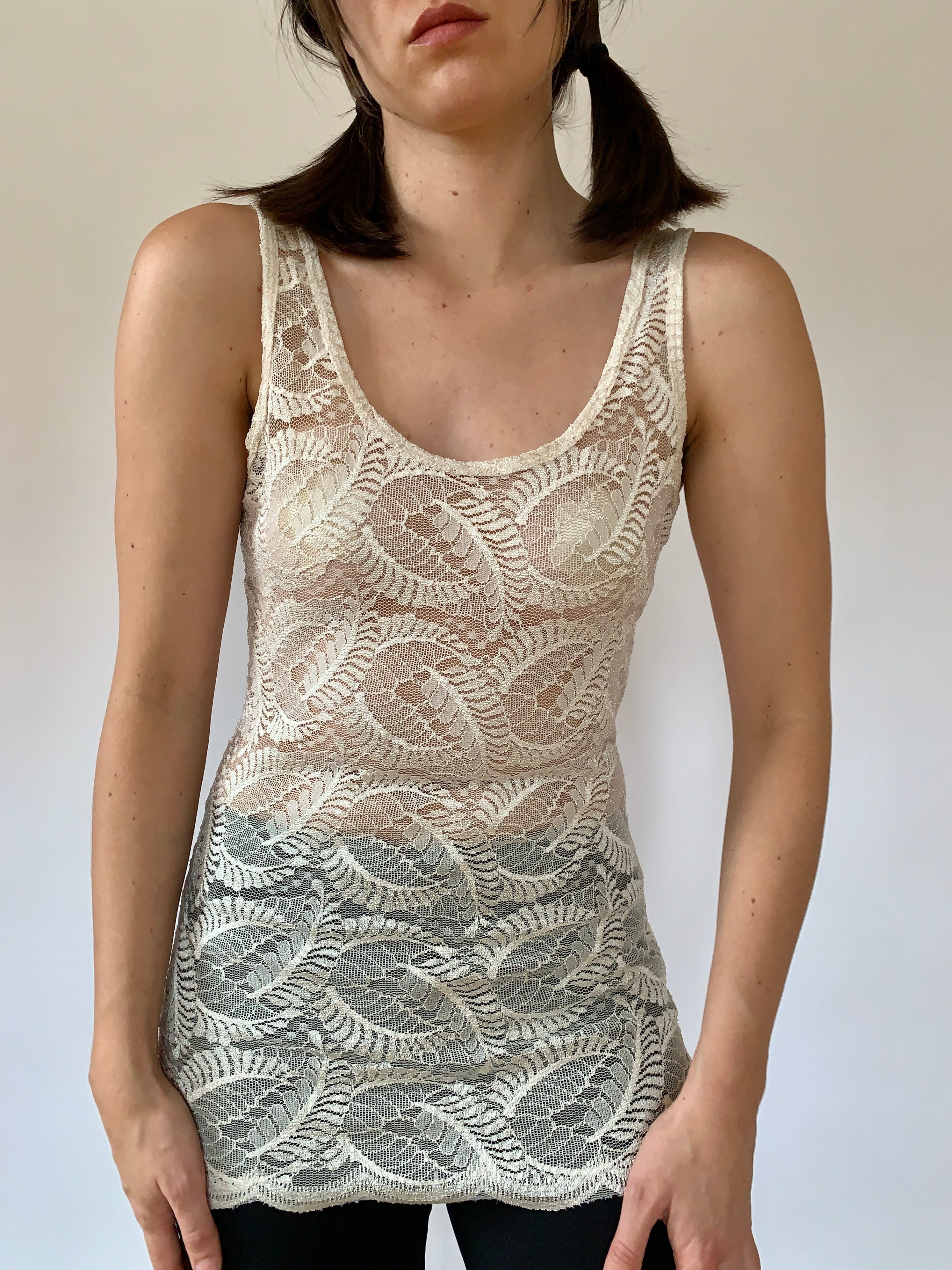 Y2K Lace Tank (M)