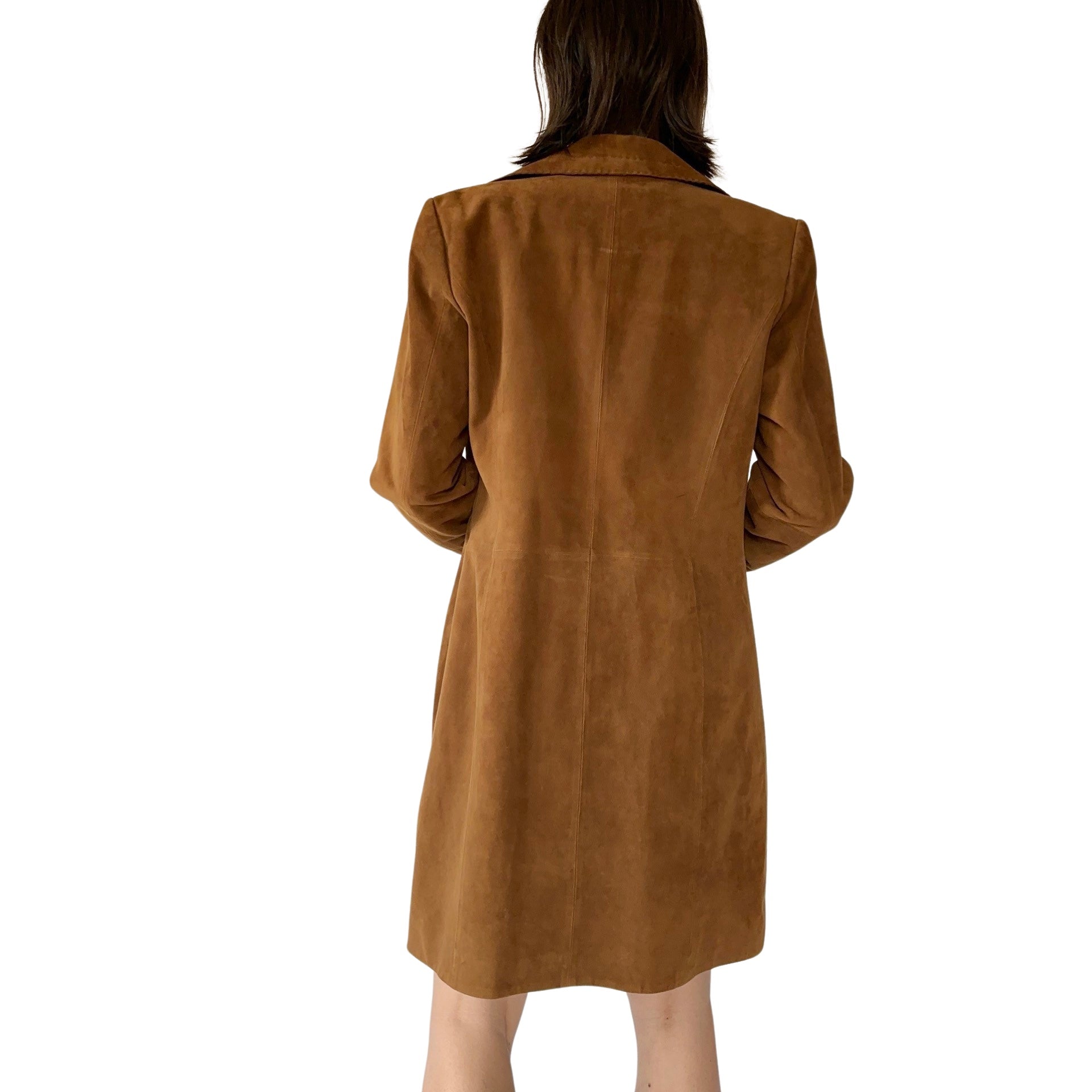 Genuine Suede Leather Coat (S)